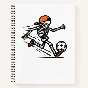 Halloween Skeleton Soccer Football Costume Men Boy Notebook