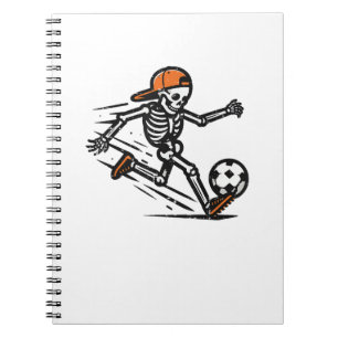 Halloween Skeleton Soccer Football Costume Men Boy Notebook
