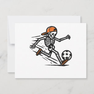 Halloween Skeleton Soccer Football Costume Men Thank You Card