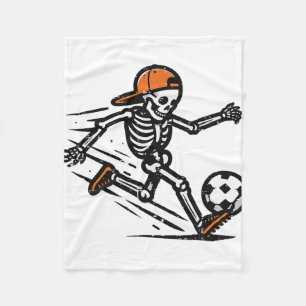 Halloween Skeleton Soccer Footll Costume Men Boys  Fleece Blanket