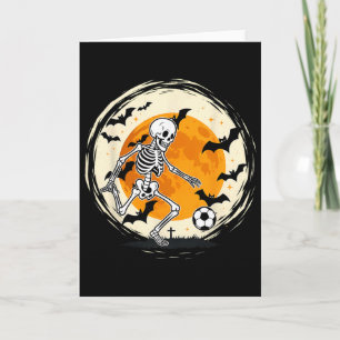 Halloween Skeleton Soccer Funny Footll Costume Men Card