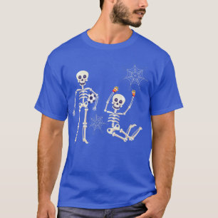 Halloween Skeleton Soccer Player Goalkeeper Ball T T-Shirt
