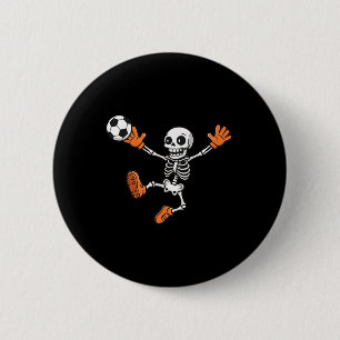 Halloween Skeleton Soccer Player Sports Fan Graphi 6 Cm Round Badge