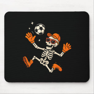 Halloween Skeleton Soccer Player Sports Fan Graphi Mouse Pad