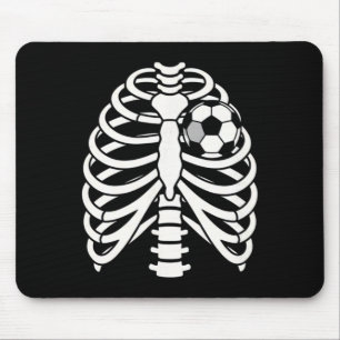 Halloween Skeleton Soccer Ribcage Spooky Soccer Ll Mouse Pad