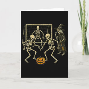Halloween Skeleton Soccer Witch Coach Spooky Sport Card