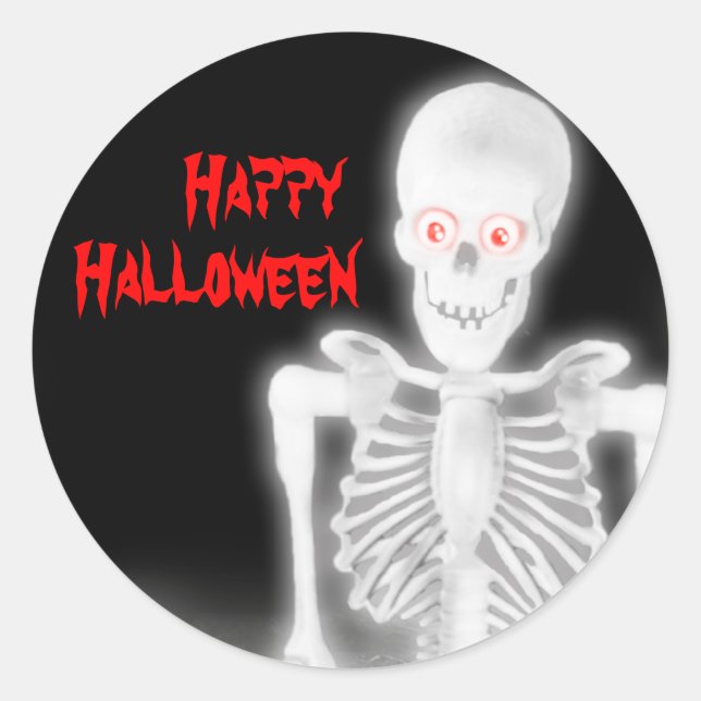 Halloween Skeleton Sticker (Front)