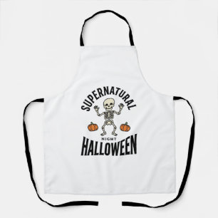 Halloween Skeleton Supernatural Funny Vintage_1 Apron