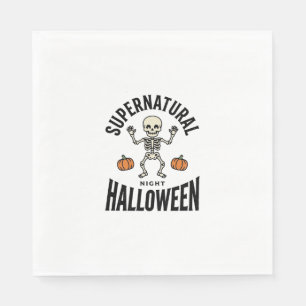 Halloween Skeleton Supernatural Funny Vintage_1 Napkin