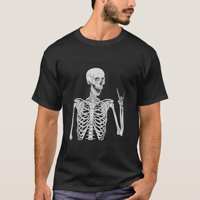 Halloween Skeleton T Shirt (Front)