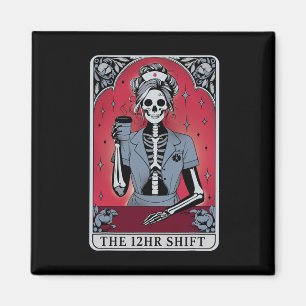 Halloween Skeleton Tarot Card The 12 Hours Shift N Magnet