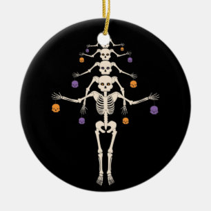 Halloween skeleton tree ceramic tree decoration