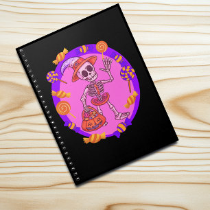 Halloween Skeleton Trick or Treat Notebook