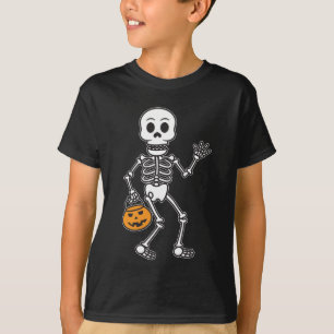 Halloween Skeleton Trick Or Treat T-Shirt