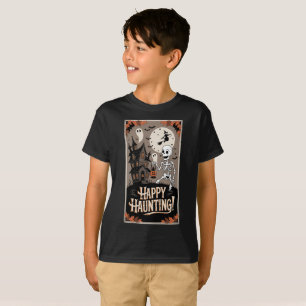 Halloween Skeleton Vintage and pumpkin T-Shirt