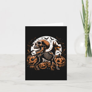 Halloween Skeleton Walking Skeletal Doberman Dog  Card