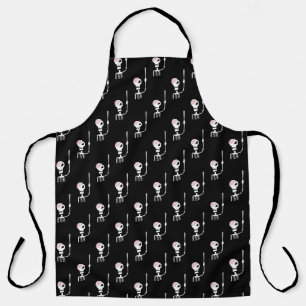 Halloween skeleton with a sword apron