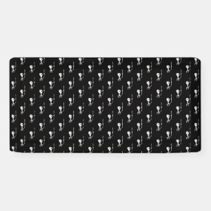 Halloween skeleton with a sword  banner