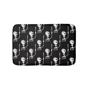 Halloween skeleton with a sword  bath mat