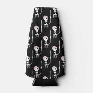 Halloween skeleton with a sword bottle cooler
