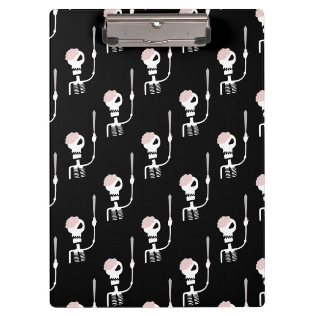 Halloween skeleton with a sword  clipboard (Front)