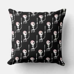Halloween skeleton with a sword  cushion