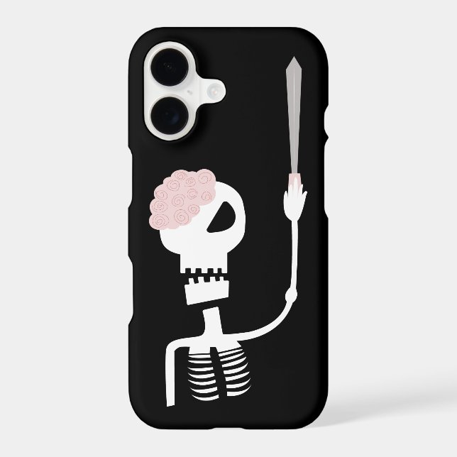 Halloween skeleton with a sword  iPhone case (Back)