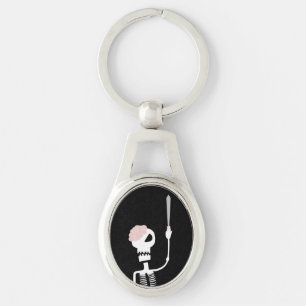 Halloween skeleton with a sword key ring