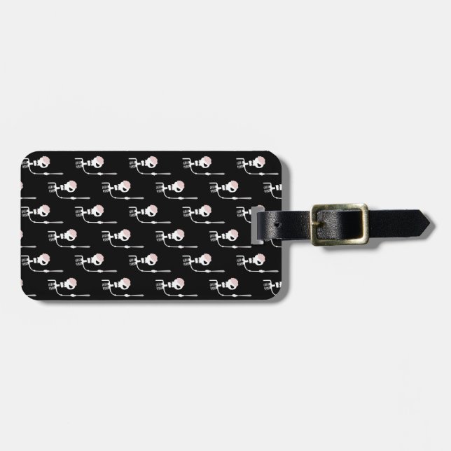 Halloween skeleton with a sword  luggage tag (Front Horizontal)