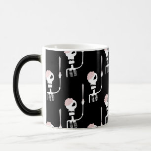 Halloween skeleton with a sword  magic mug