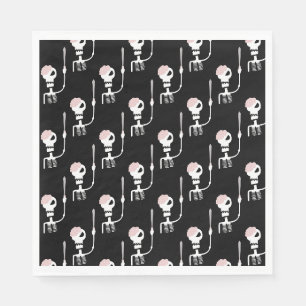 Halloween skeleton with a sword napkin