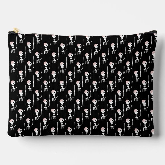 Halloween Skeleton with Sword Accessory Pouch (Front)