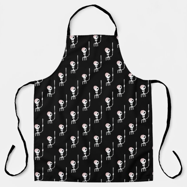 Halloween Skeleton with Sword Apron (Front)
