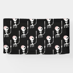 Halloween Skeleton with Sword Banner