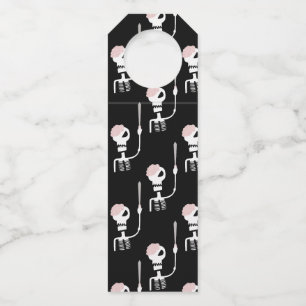Halloween Skeleton with Sword Bottle Tag