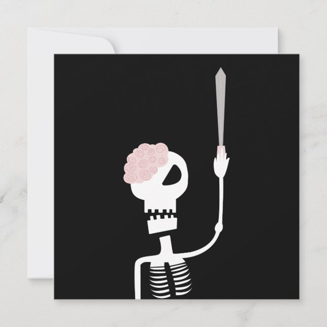 Halloween Skeleton with Sword Card (Front)