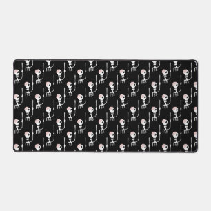 Halloween Skeleton with Sword Desk Mat