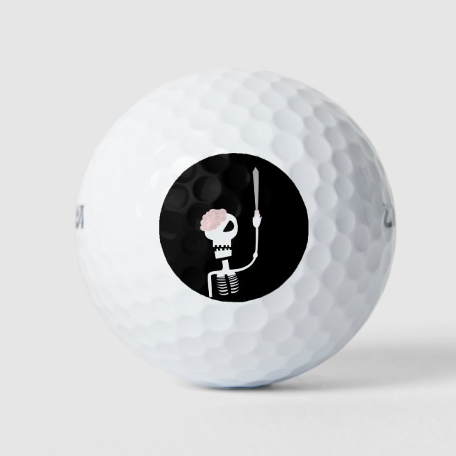 Halloween Skeleton with Sword Golf Balls (Front)