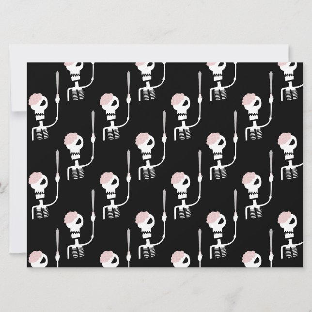 Halloween Skeleton with Sword Invitation (Front)