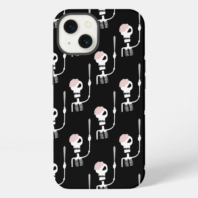 Halloween Skeleton with Sword iPhone Case (Back)