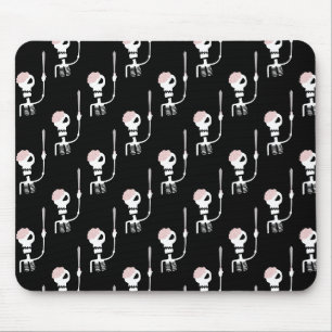 Halloween Skeleton with Sword Mouse Pad