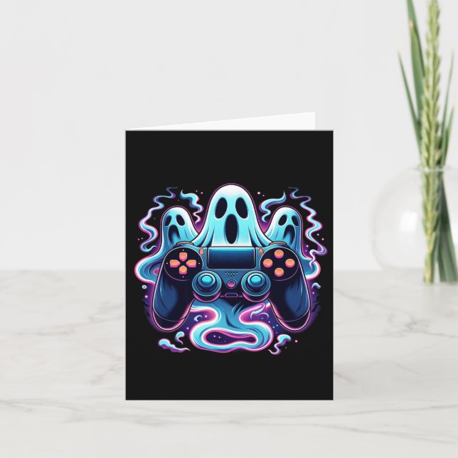 Halloween Skeleton Zombie Gaming Controllers Mummy Card (Front)