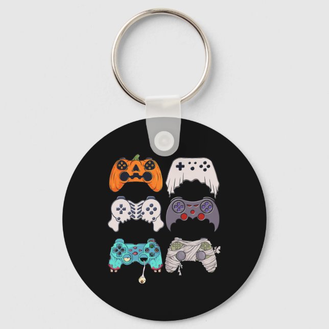 Halloween Skeleton Zombie Gaming Controllers Mummy Key Ring (Front)