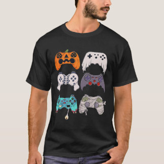 Halloween Skeleton Zombie Gaming Controllers Mummy T-Shirt
