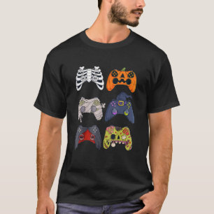 Halloween Skeleton Zombie Gaming Controllers Mummy T-Shirt