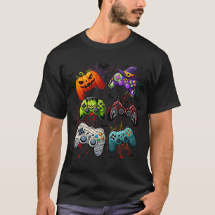 Halloween Skeleton Zombie Gaming Controllers Mummy T-Shirt