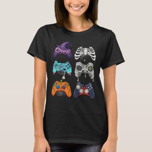 Halloween Skeleton Zombie Gaming Controllers Mummy T-Shirt