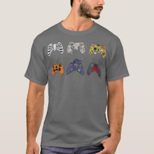 Halloween Skeleton Zombie Gaming Controllers Mummy T-Shirt