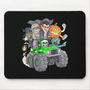 Halloween Skeleton Zombie Monster Truck Vampire Bo Mouse Pad