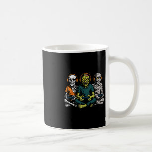 Halloween Skeleton Zombie Mummy Gamer Video Gaming Coffee Mug